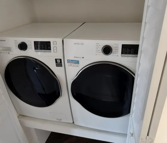 Newer side-by-side washer and dryer