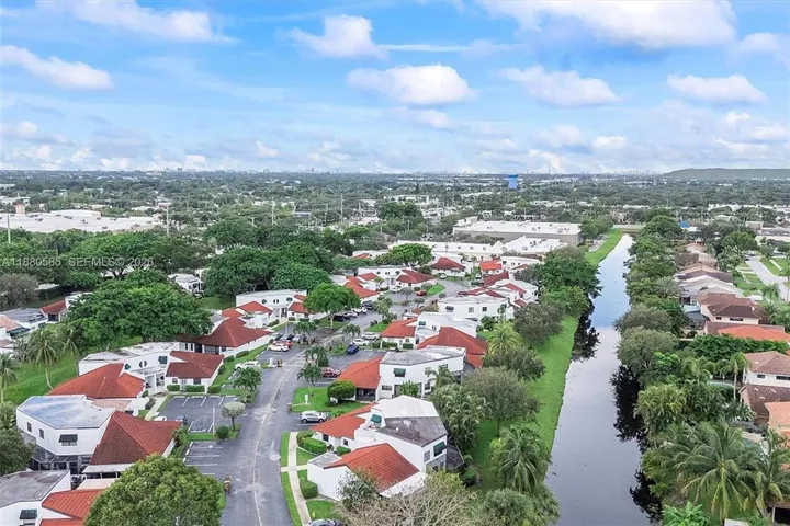 385 Drone view street neighborhood