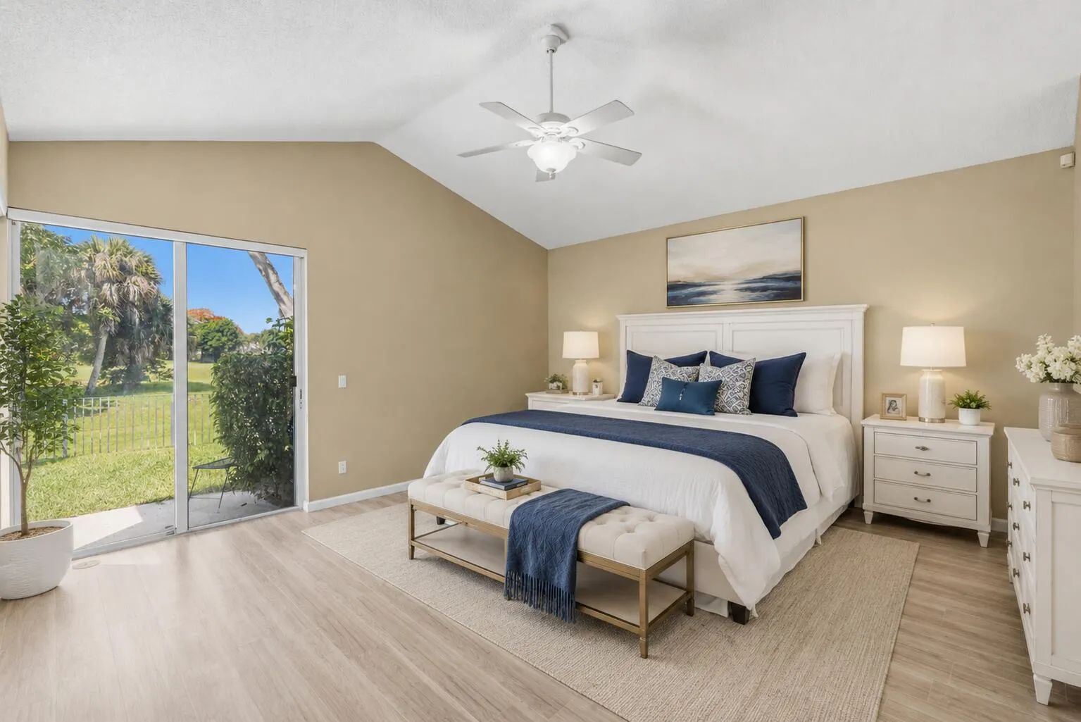 Virtual Staged Primary Bedroom