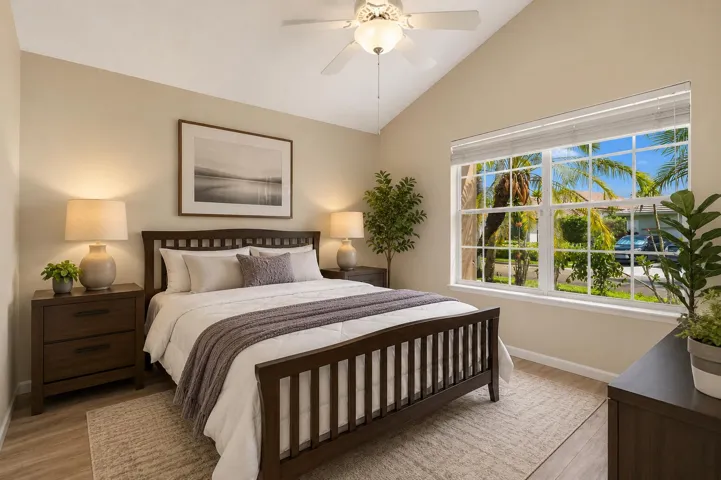Virtually staged bedroom 2