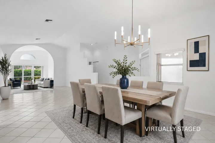 LIVING ROOM / DINING ROOM - VIRTUALLY STAGED