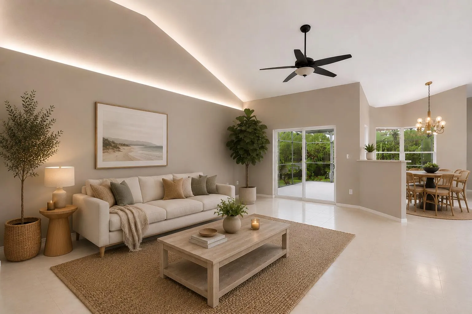 STAGED living room