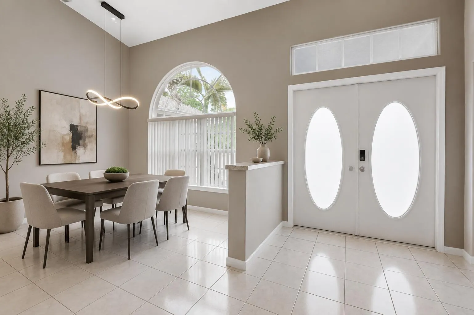 STAGED entry foyer & dining