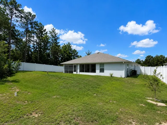 Backyard has 6' Vinyl Fence with 2 Gates