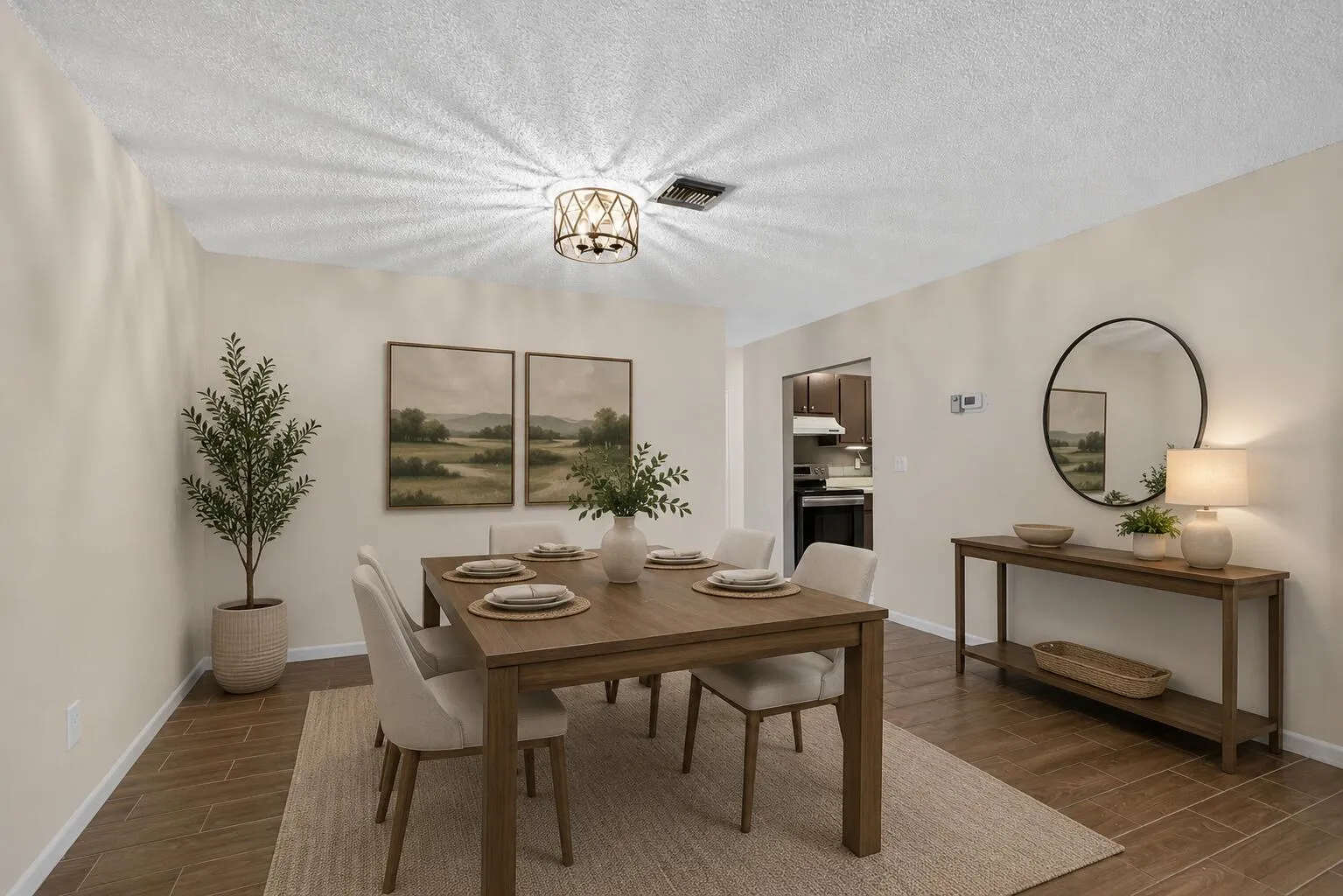 Virtually Staged dining area