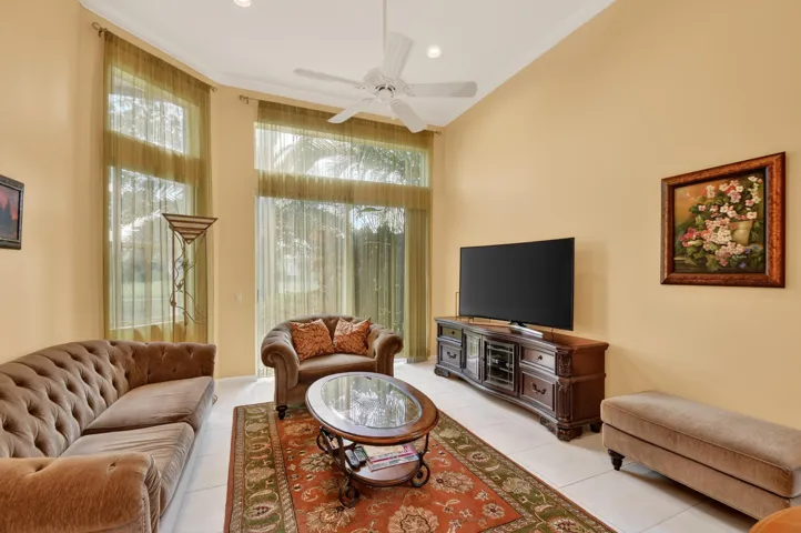 Family Room with High Ceilings