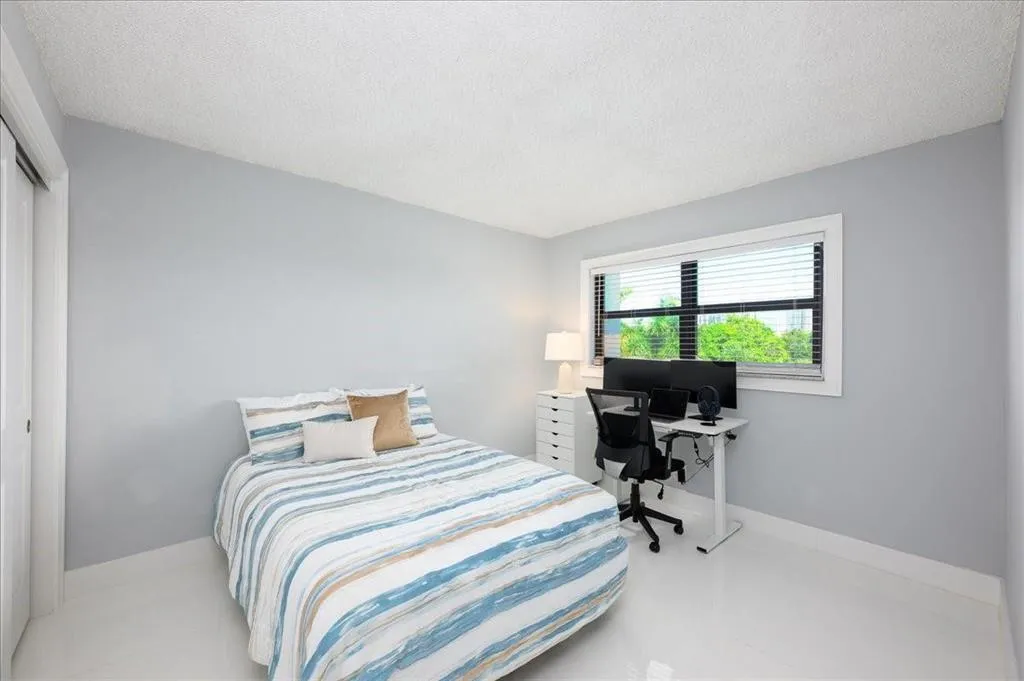 Eastern exposure with impact windows and installed window treatments