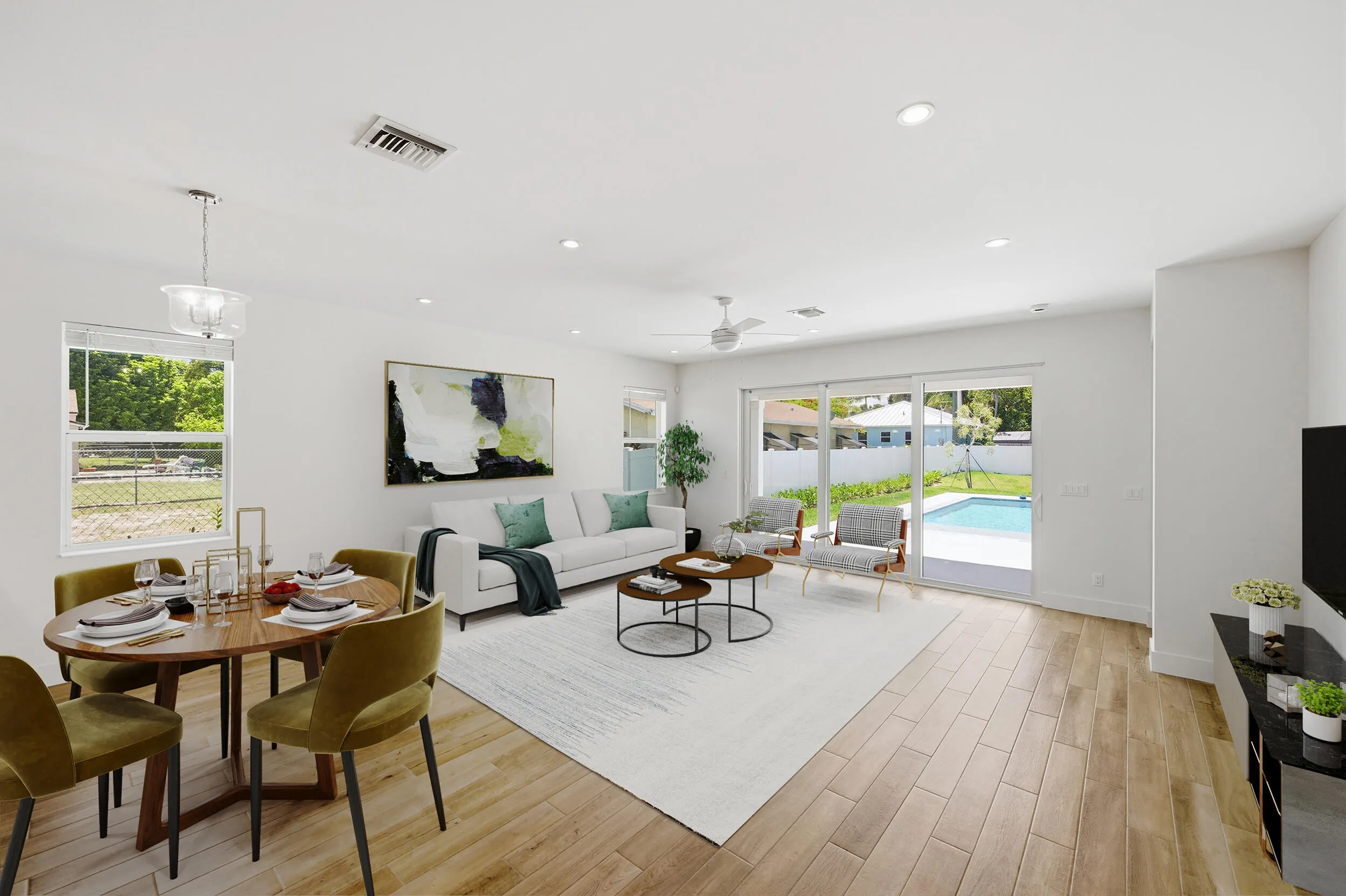 Virtually Staged Living Room