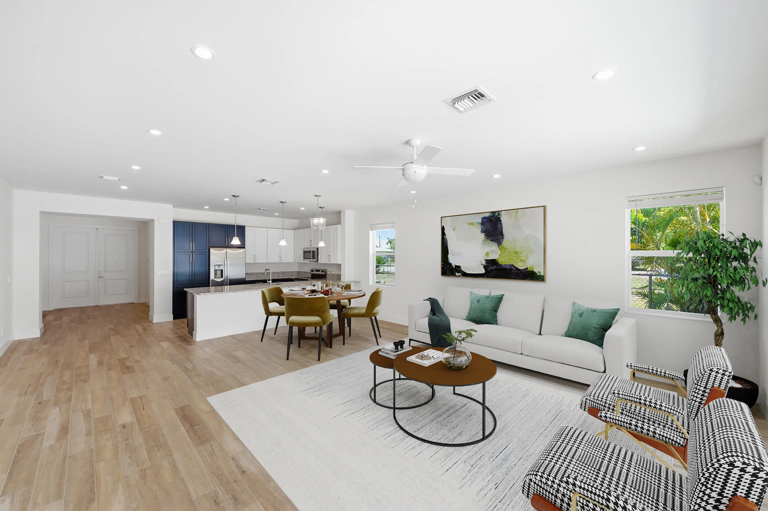 Virtually Staged Living Room