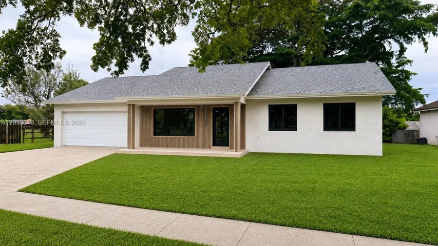 Rendering landscape and paver driveway