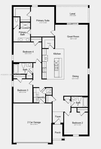 Floor Plan - Additional Highlights Include: window blinds throughout the whole house and all appliances included
