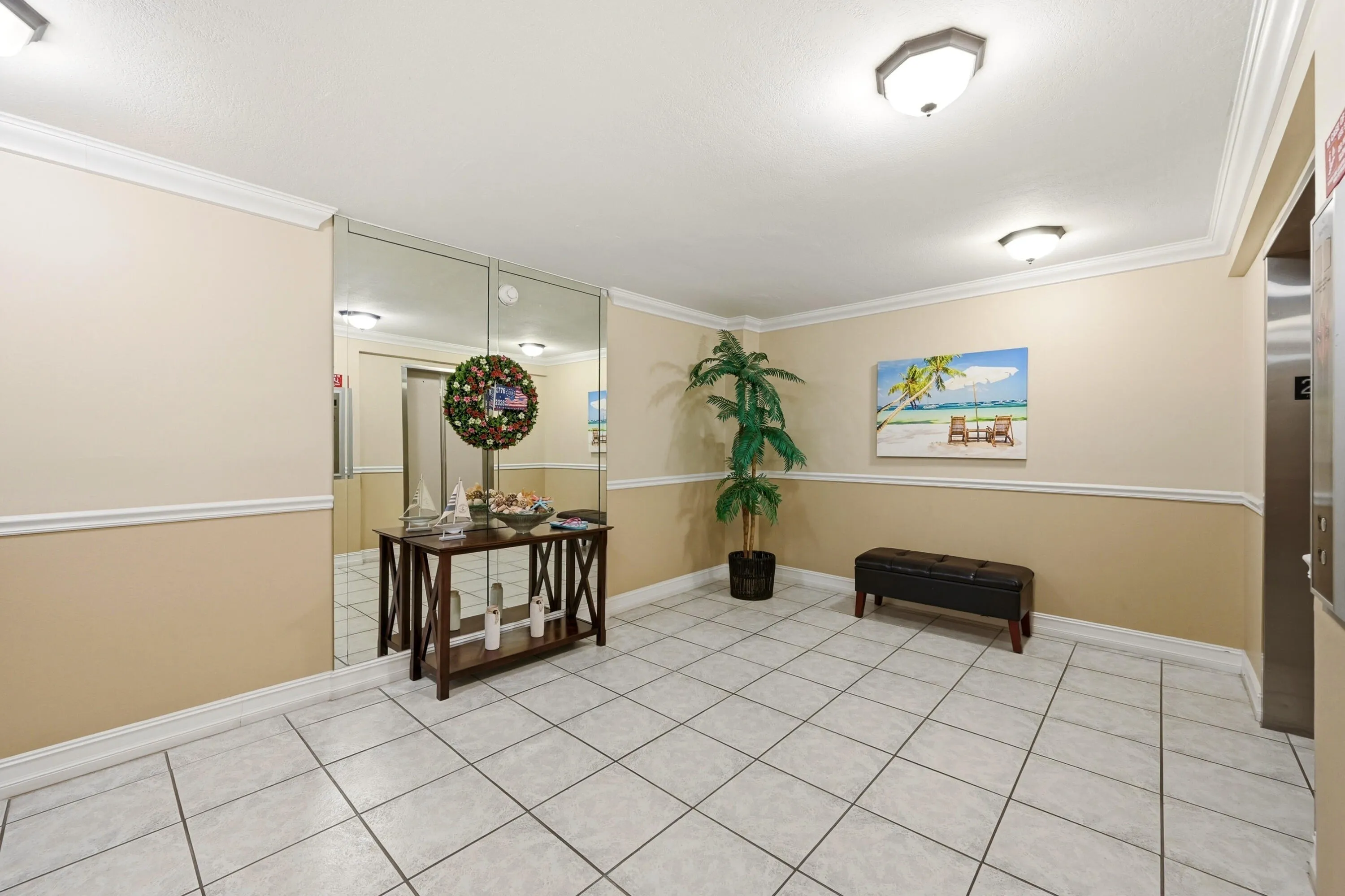 Second floor elevator area
