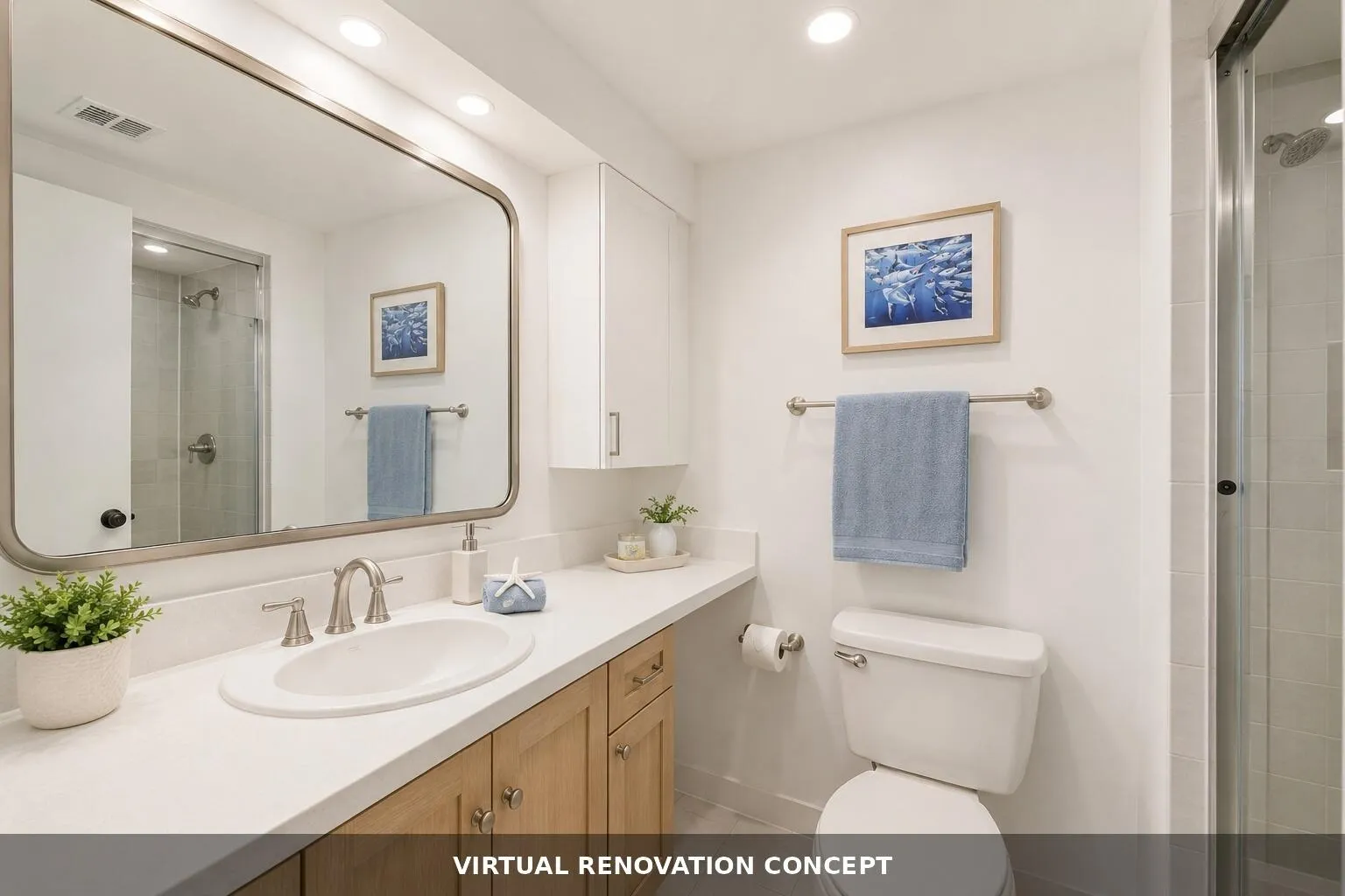Virtual Renovation Concept Primary Bathroom