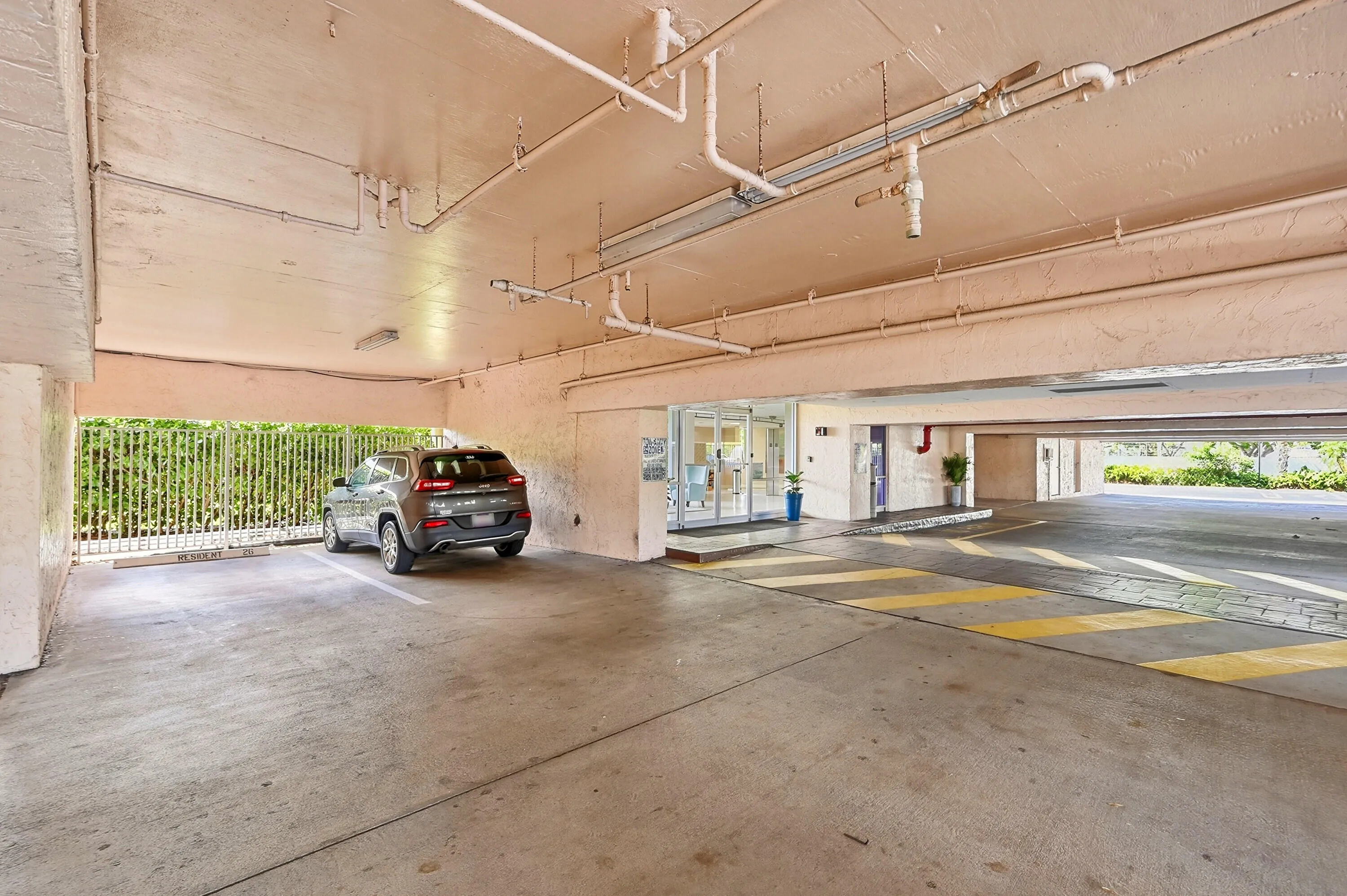Garage parking spot