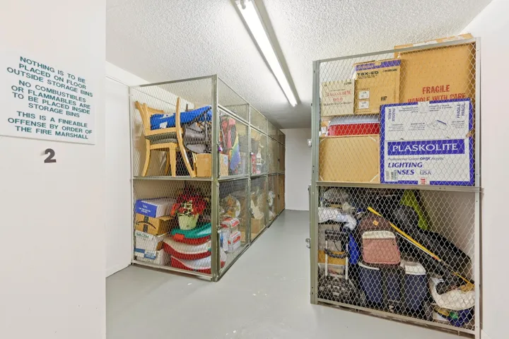 Storage room on each floor