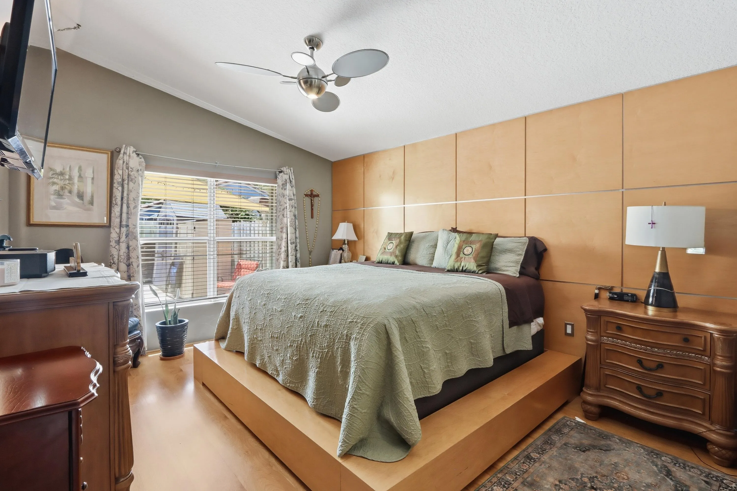 built in platform King bed