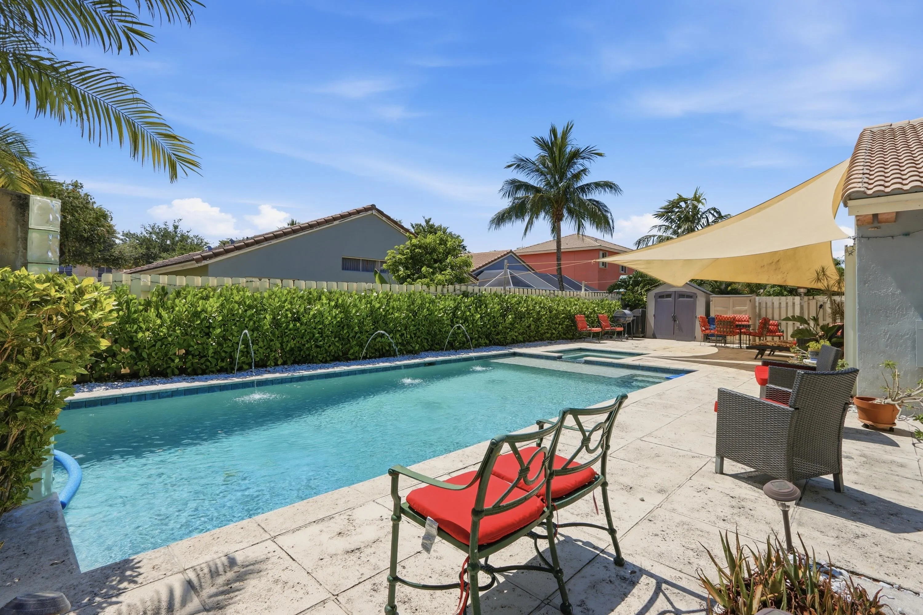 Salt water system for heated pool