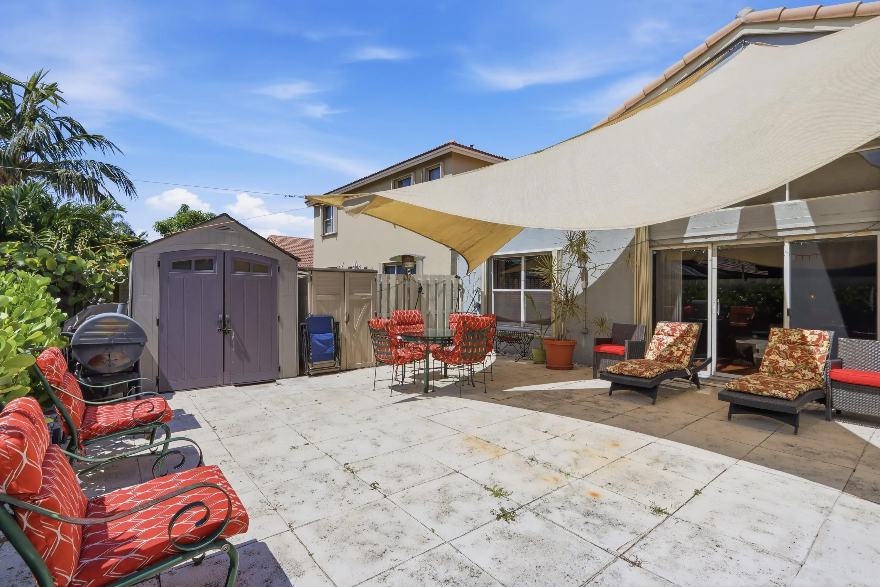2 sheds for convenient storage