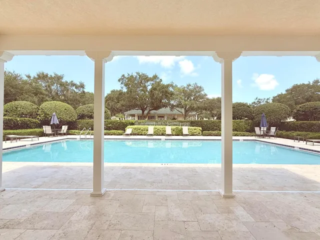 Covered space at pool