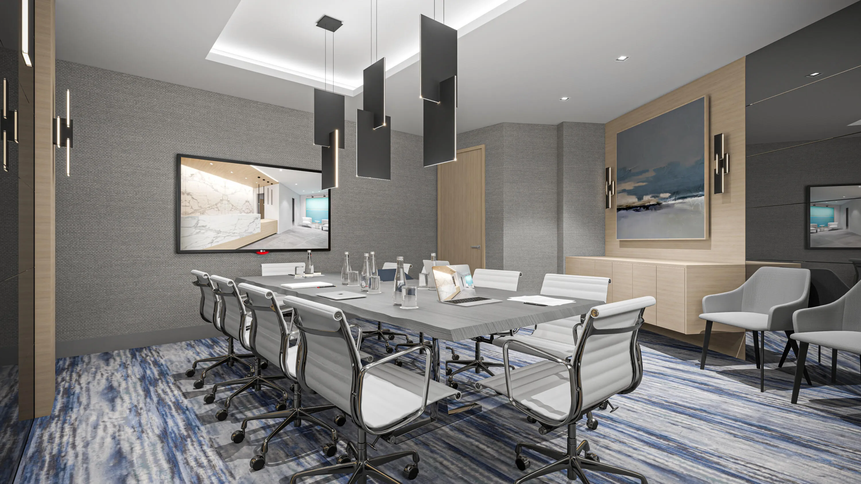 Proposed artist rendering of common areas remodel