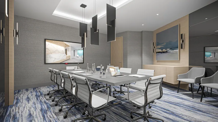 Proposed artist rendering of common areas remodel