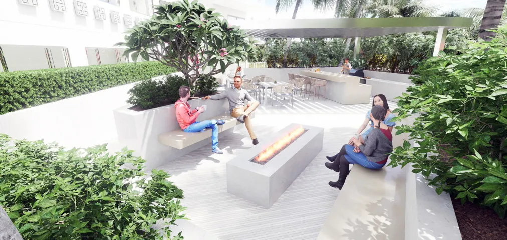 Proposed artist rendering of common areas remodel