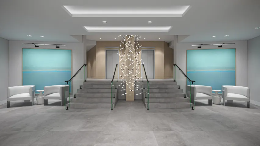 Proposed artist rendering of common areas remodel