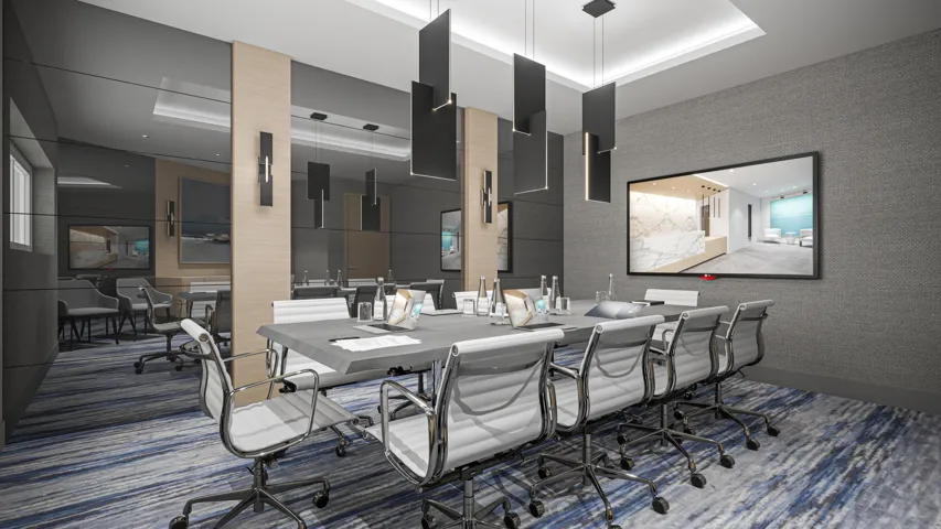 Proposed artist rendering of common areas remodel