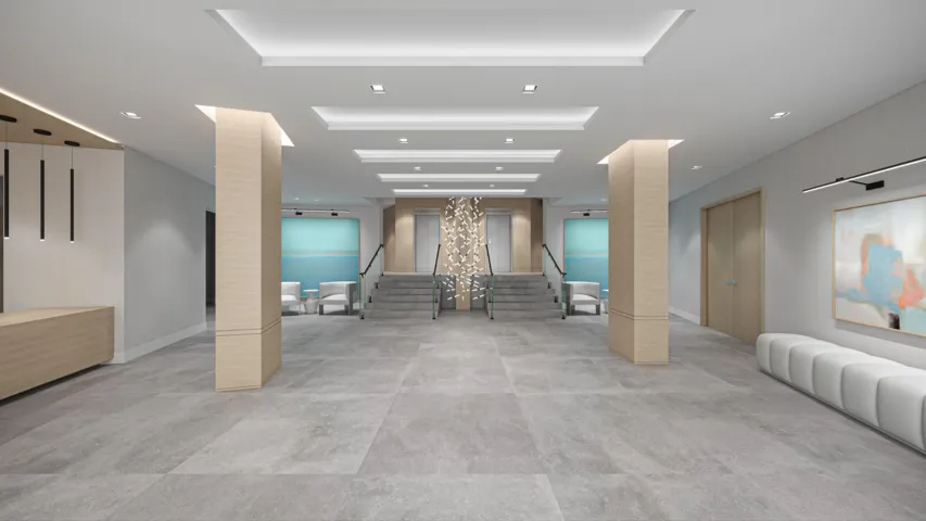 Proposed artist rendering of common areas remodel