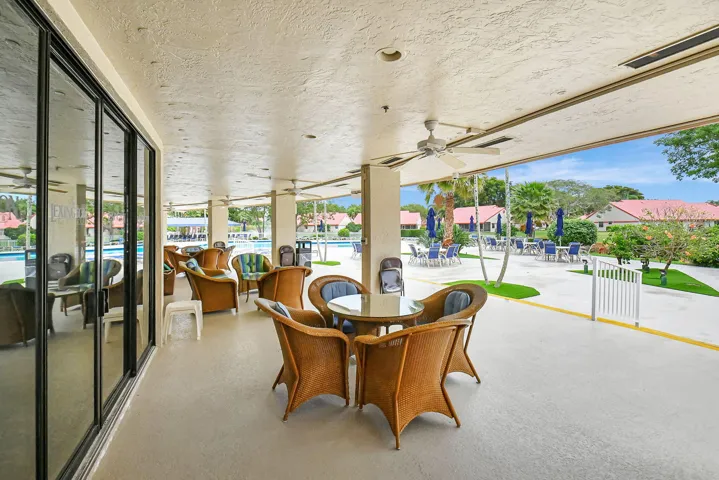 OUTDOOR SEATING AREA AT CLUBHOUSE