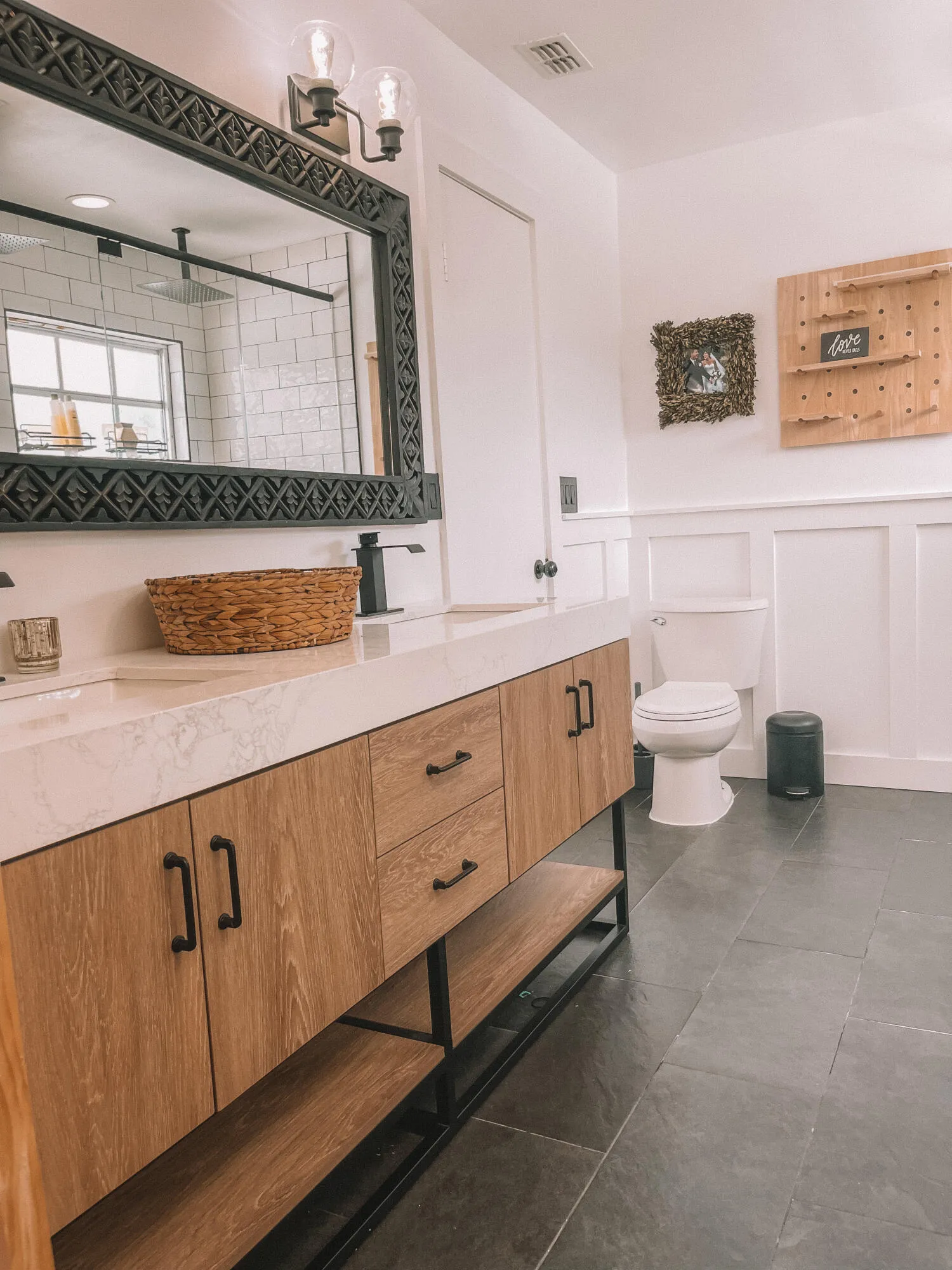 View of double sink in Master Bath located on level 2