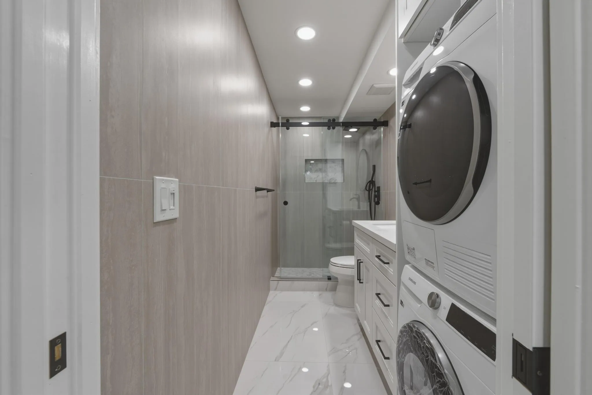 10. Master Bathroom with Washer Dryer