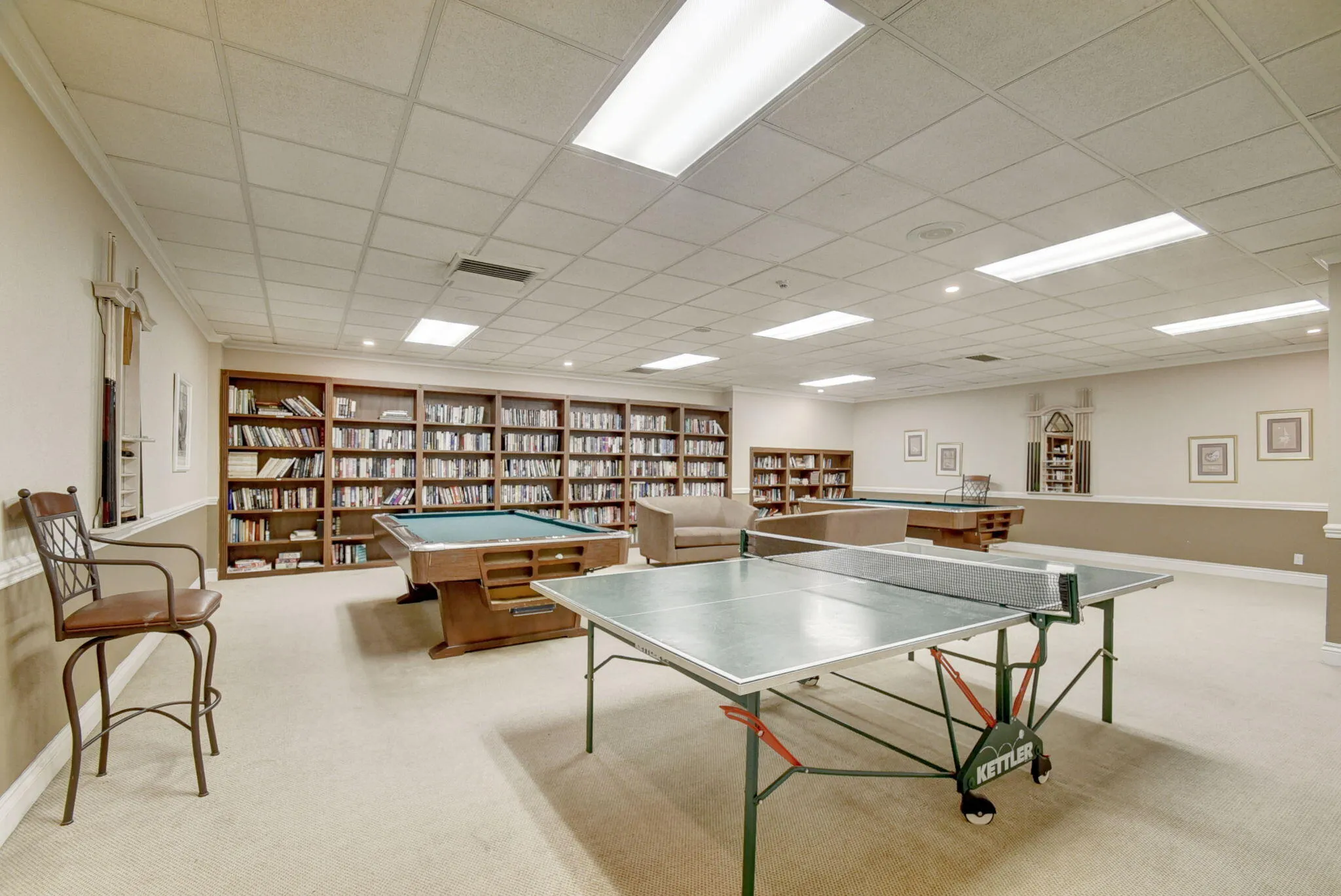 LIBRARY AND GAME ROOM