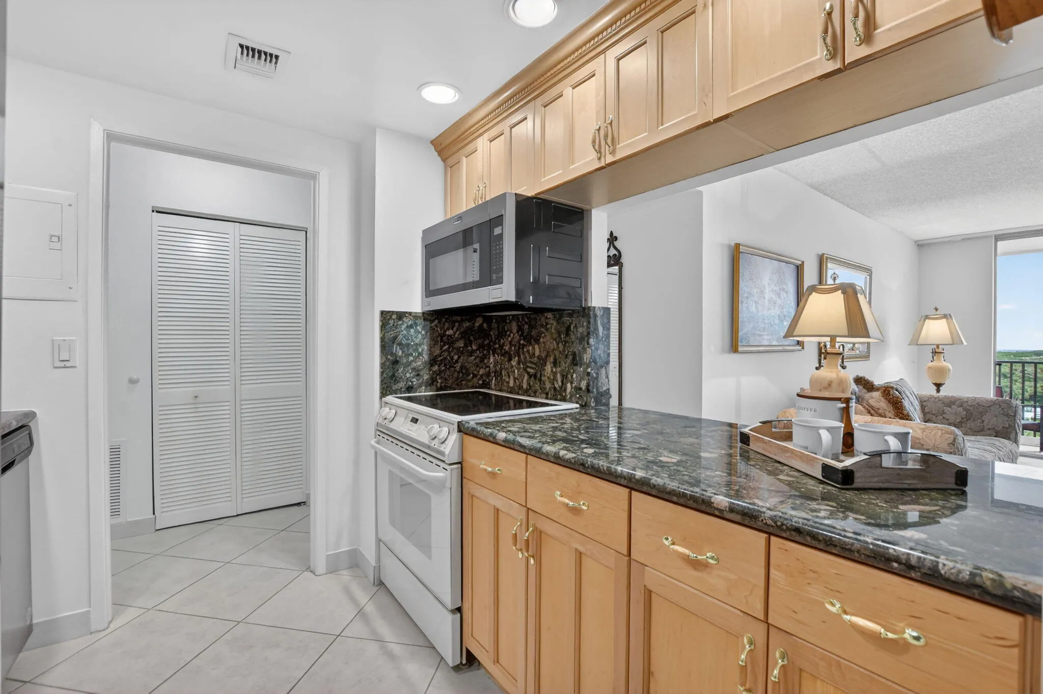 KITCHEN OPEN TO LIVING AREA