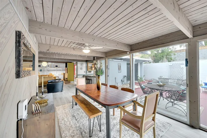 view to plunge pool and patio