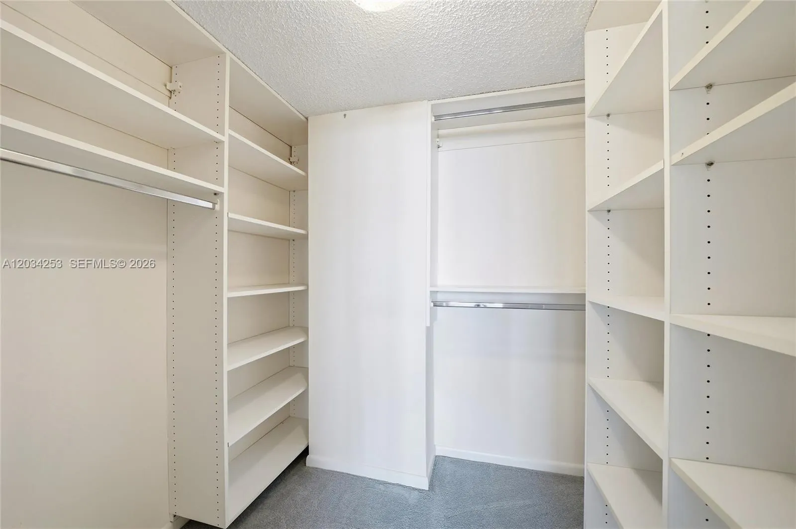 Walk-in closet in main bedroom + one other
