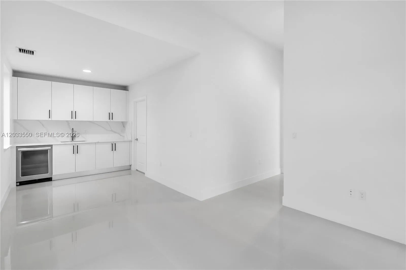 Kitchenette and dinning room of independent apartment