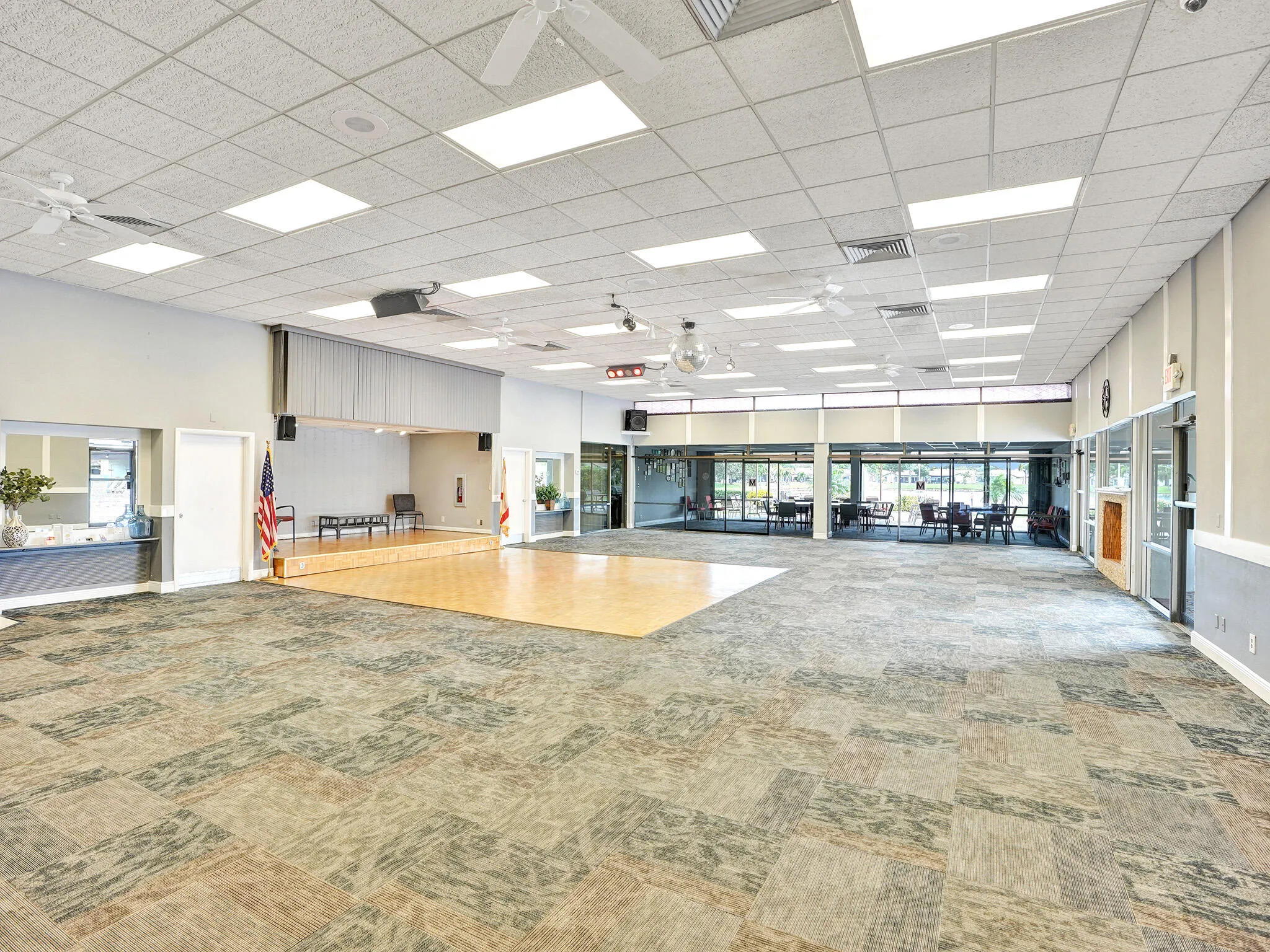 Social hall and dance floor