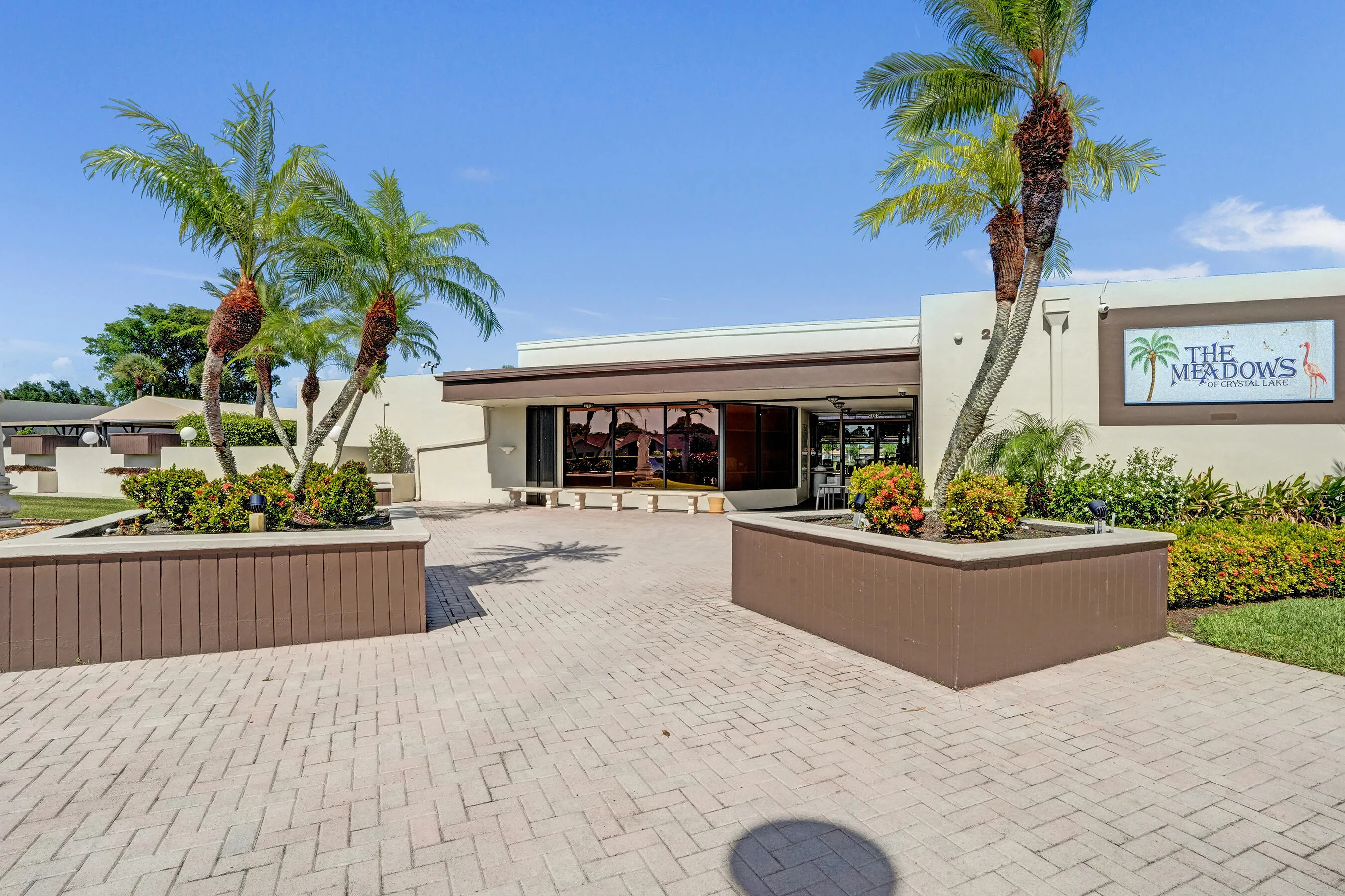 Clubhouse entrance with Association office inside