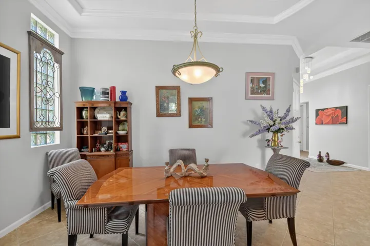 View of the dining room from the kitchen
