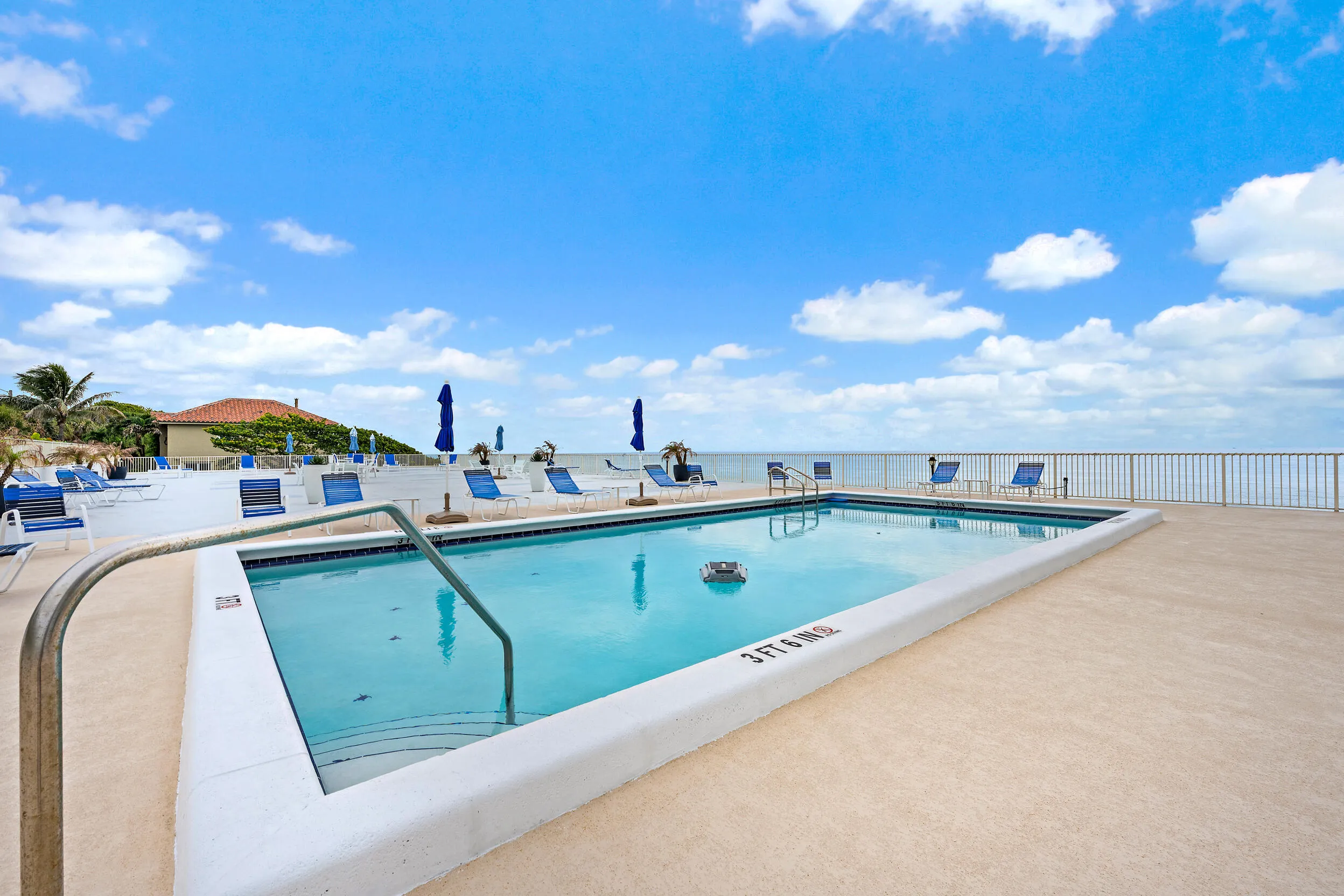 Heated Pool overlooking the ocean and additional barbecue area