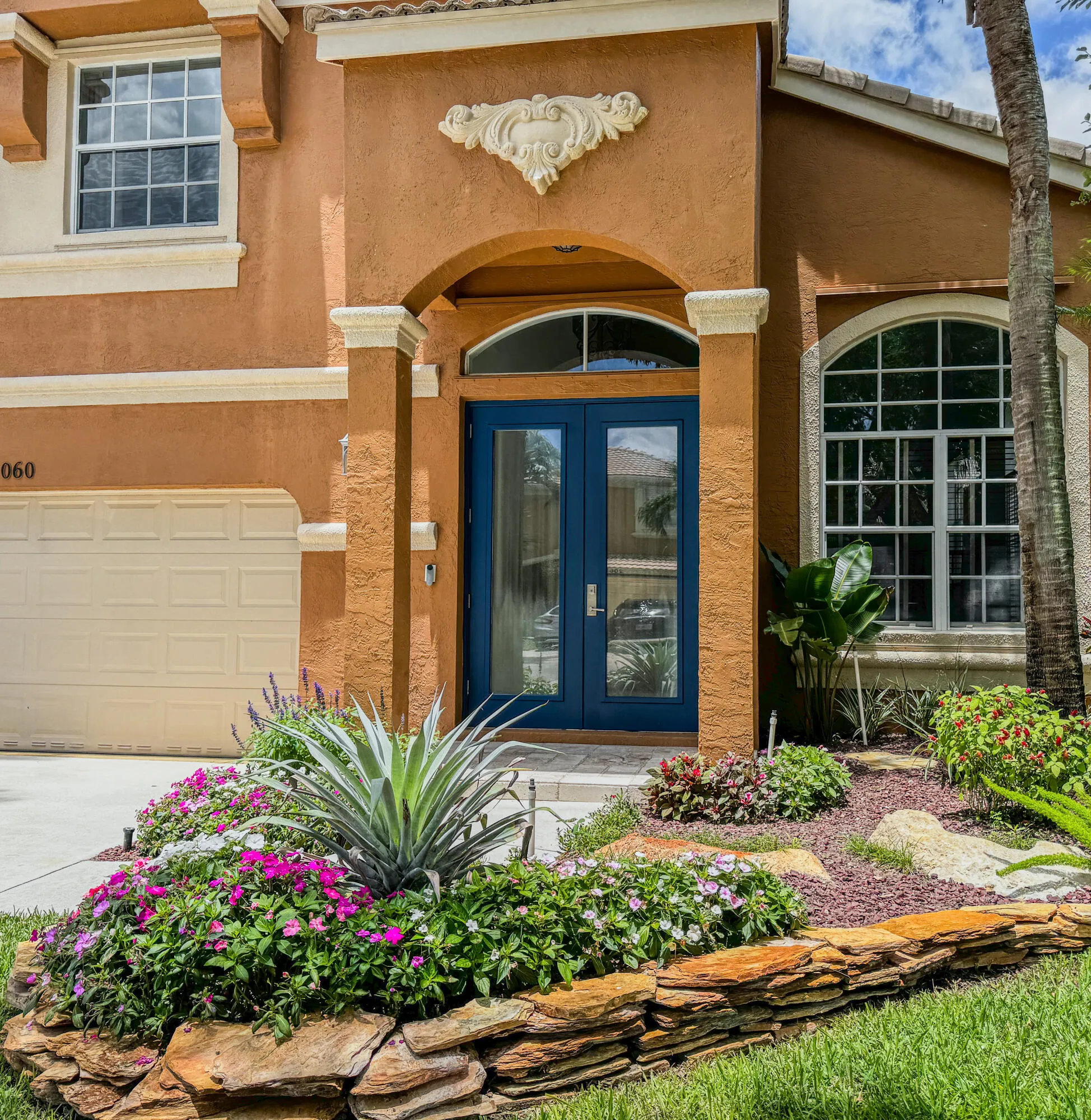 Lush landscaping