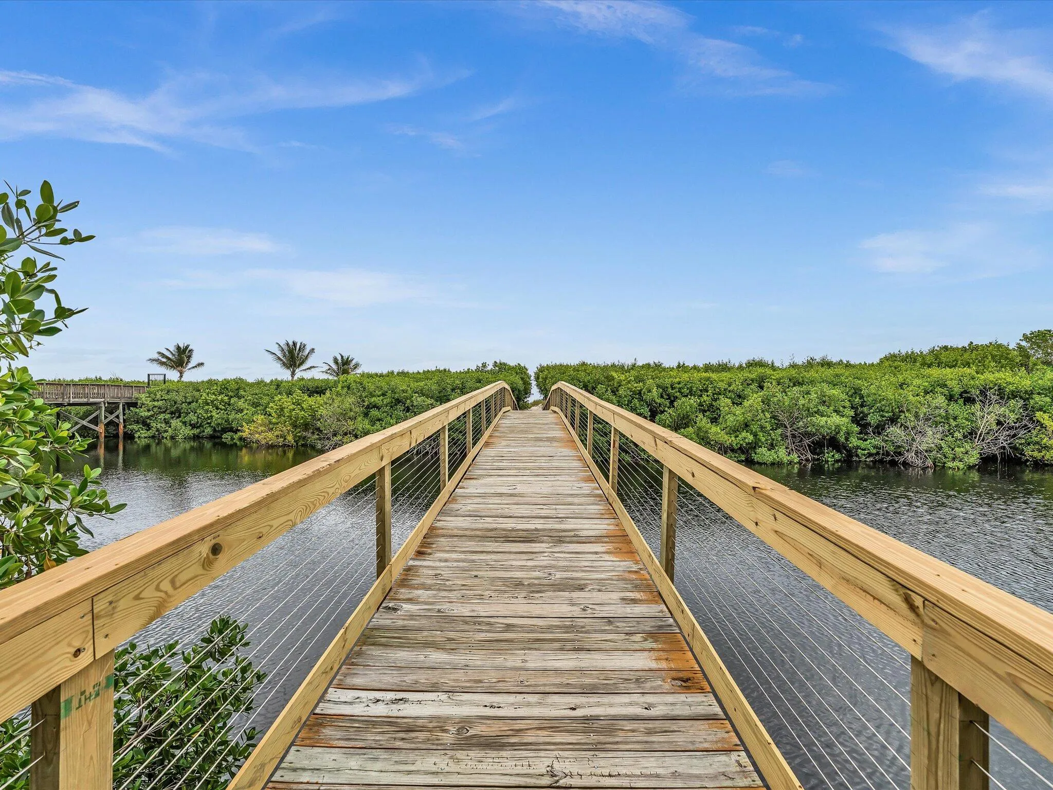Boardwalk to private beach access