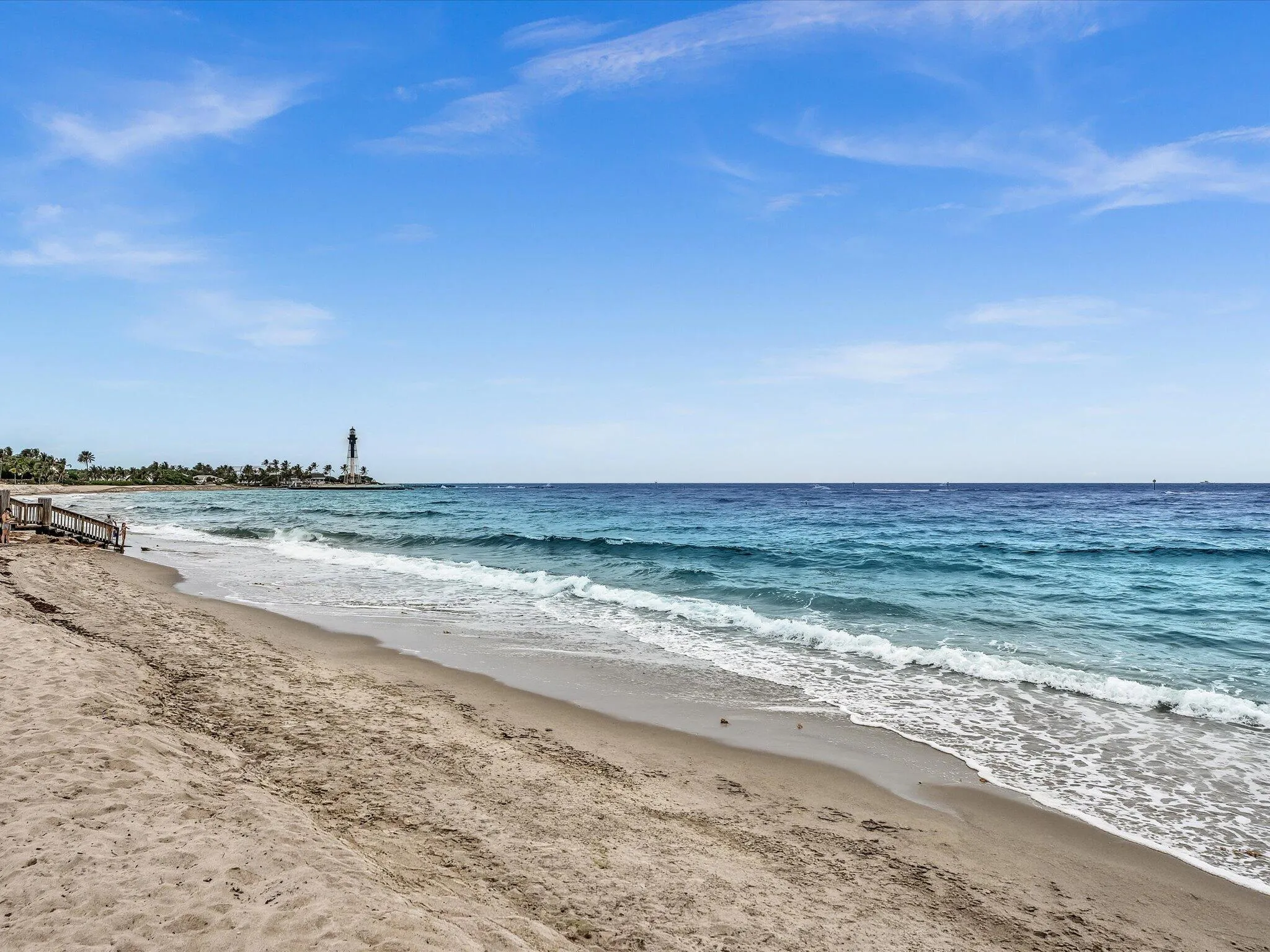 Beach from south gate, across the street from the property