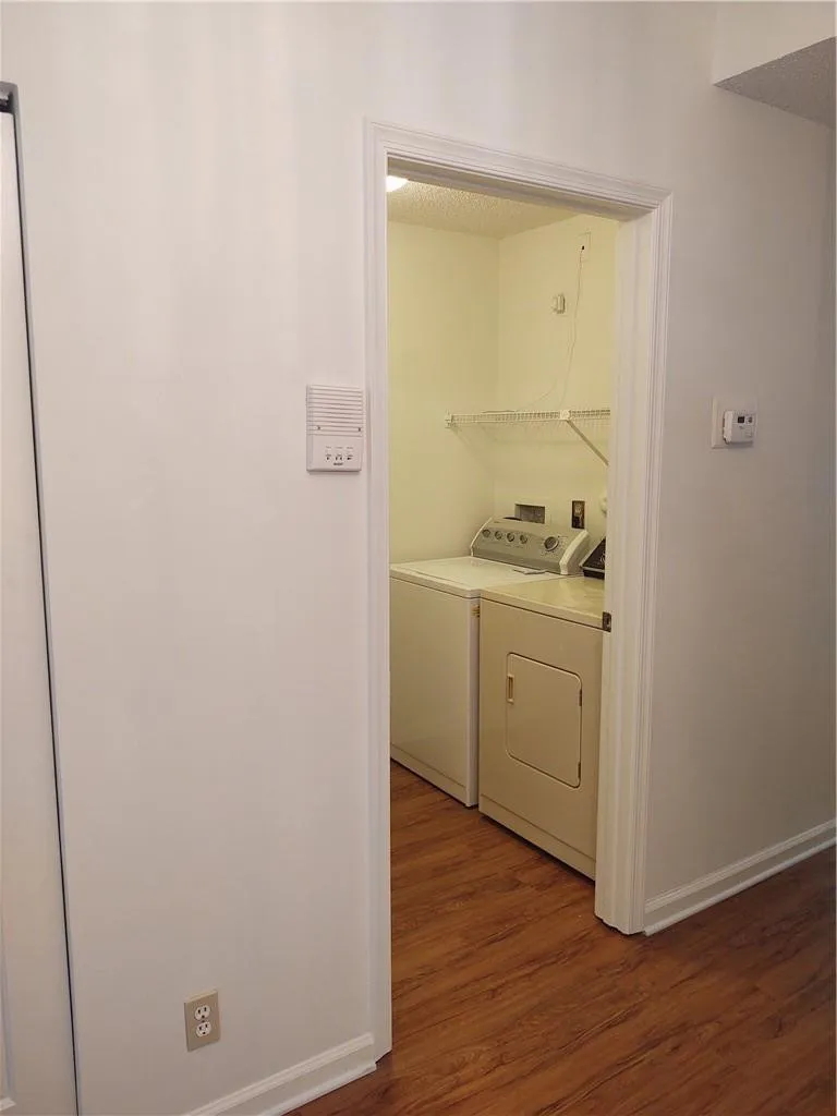 Full size washer and dryer.
