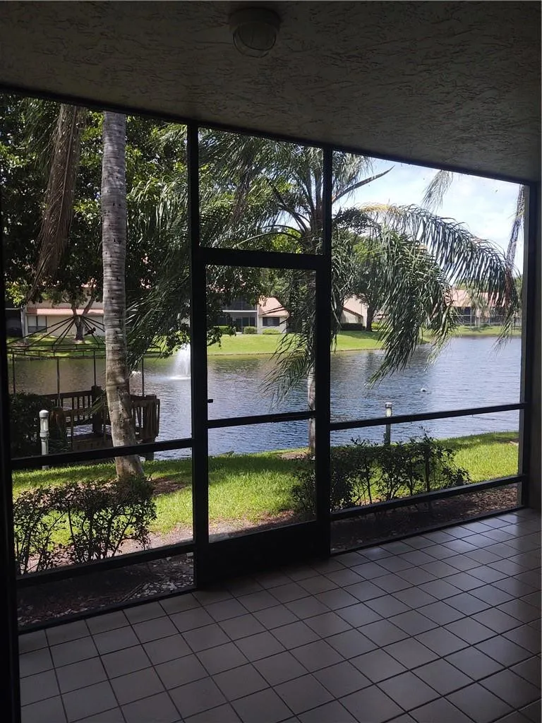 View directly from expansive screen in patio