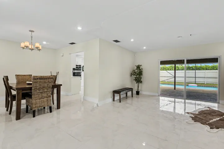 Open space dining and living