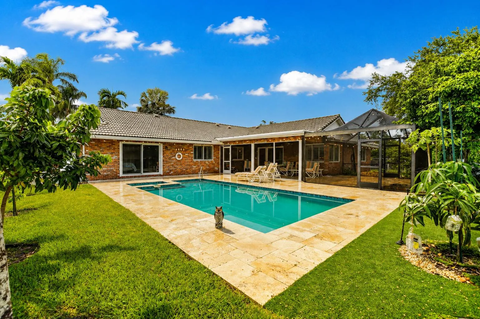 Take dip in the sparkling pool!