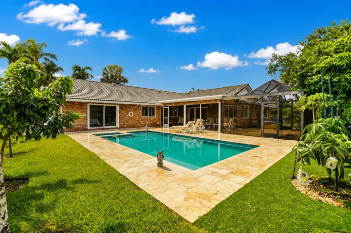 Take dip in the sparkling pool!