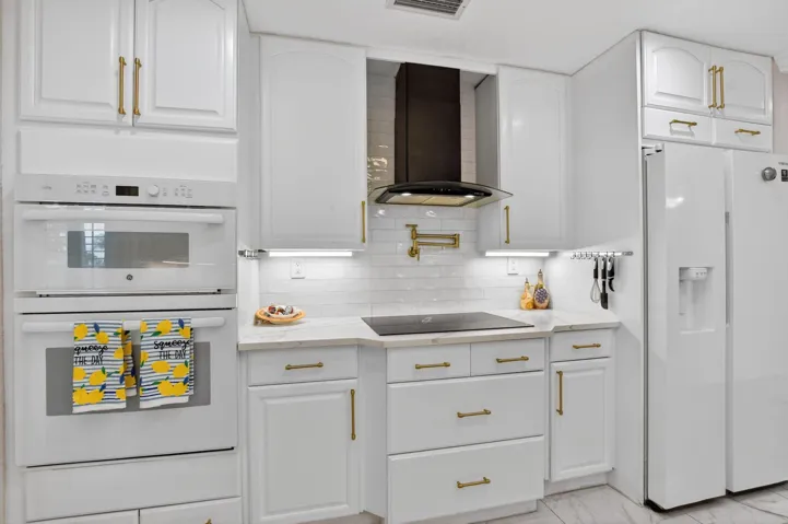 Samsung refrigerator with beverage center.